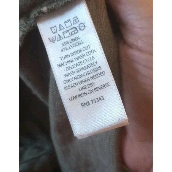 C&C California Linen Blend Cargo Jacket Full Zip Pockets Size Medium - Picture 3 of 4